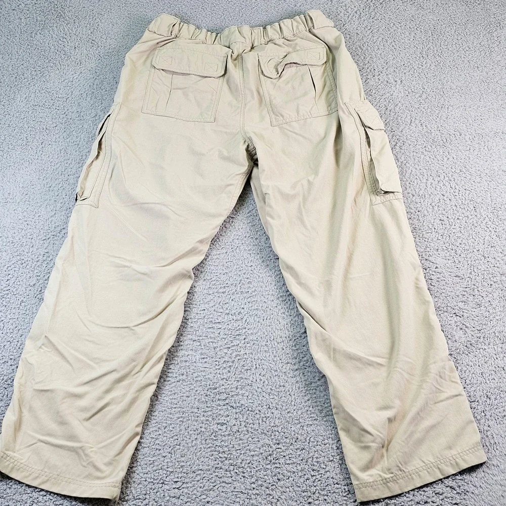 Duluth Trading Co Pants Mens 36x30 Beige Nylon Cargo Elastic Waist Outdoor